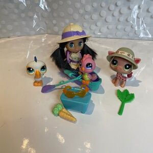 LPS Stylin Safari Blythe 🎀doll with canoe 🛶 and Pets